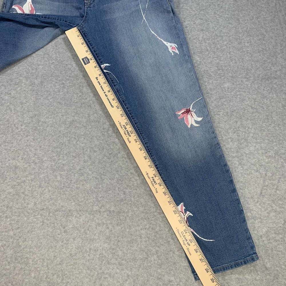 Jordache Womens Jeans Skinny Boyfriend Y2K Floral Size 10 - Picture 6 of 10